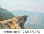 Rocks formations over valley at Yosemite National Park, in California