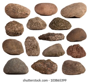 Rocks Isolated On White Background