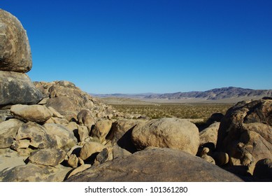 Rocks And Mountains Near Lucerne Valley, California