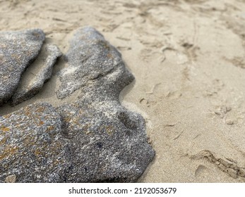 Rocks On A Beach In Bretagne France