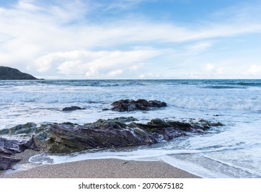 Rocks On The Beach On The North Cornwall Coast