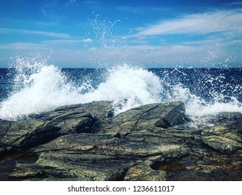 Rocks On Bornholm. Denmark