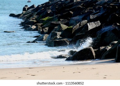 Rocks At Rudee Inlet