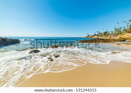 rocks and sand in Laguna Beach, California