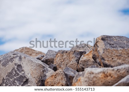 Rocks under the sky