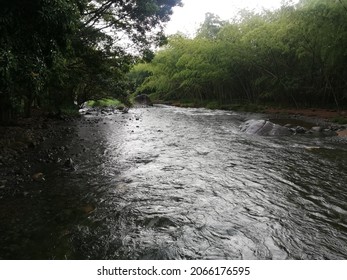 The Rocks And Water Of Rio Pance In Santigo De Cali - Colombia