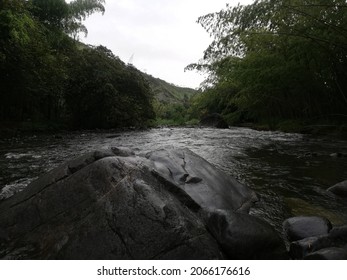 The Rocks And Water Of Rio Pance In Santigo De Cali - Colombia