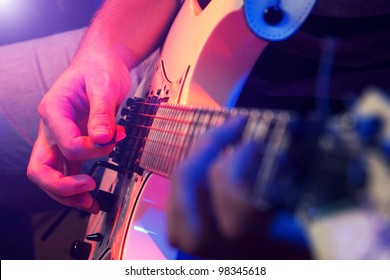 Rockstar Playing Solo On Guitar