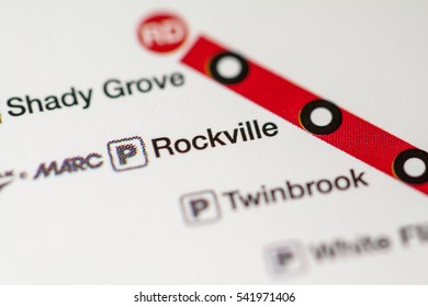 Rockville Station. Washington DC Metro Map.