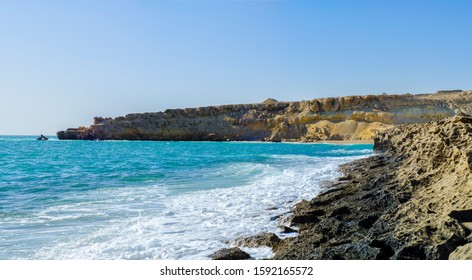 a rocky beach in gheshm island in iran
