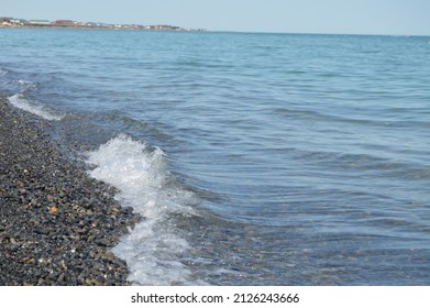 Rocky Beach Of Lake Alakol, Waves