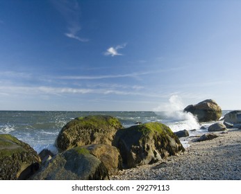 Rocky Beach On Long Island Sound