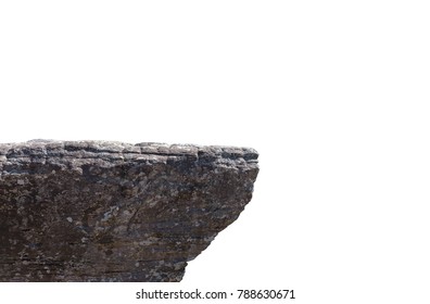 Rocky cliff isolated on a white background