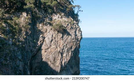 Rocky Cliffhanger By Cantabric Sea