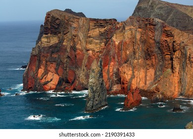 Rocky Coast At Capo La Punta De San Lorenzo, East Coast, Madeira, Portugal