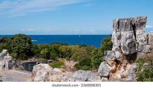 rocky coast of the region sea in crotia