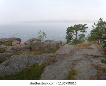 Rocky Coastline With Pine-trees Of Mariehamn, Aland Archipelago, Finland