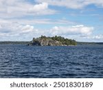 A Rocky, Deserted Island in the Stockholm Archipelago as Seen on a Sunny Summer Day