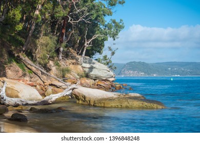 Rocky Headland At Lobster Beach In Bouddi National Park, Wagstaffe, New South Wales, Australia.