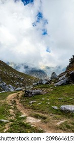 Rocky Hiking Path Through Valley