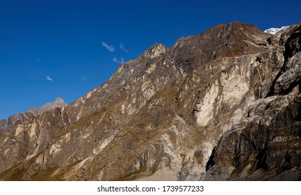 Rocky Hill From Langtang Village, Rasuwa District.