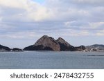 Rocky Island in the Ocean. Jangjado Island the landmark of South Korea