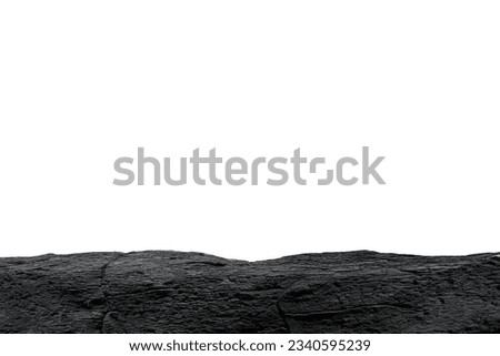 Rocky land isolated on white background