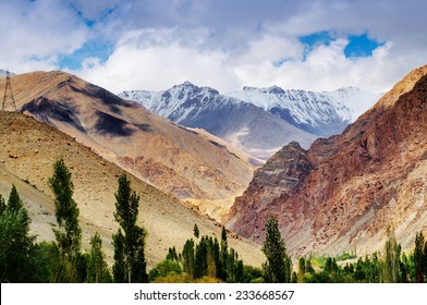 Rocky Landscape Of Ladakh, Jammu And Kashmir, India