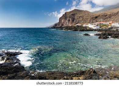 Rocky Lava Coastline At Playa De La Salemera In The East Of La Palma, Spain Near Mazo