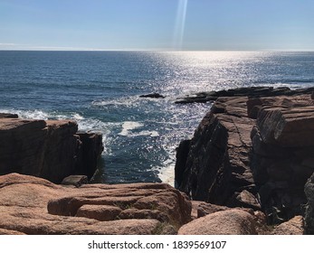 Rocky Maine Coast By The Ocean