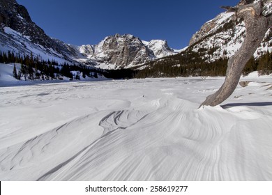 Rocky Mountain National Park - Frozen Loch Vale On A Cold, Sunny Winter Morning.