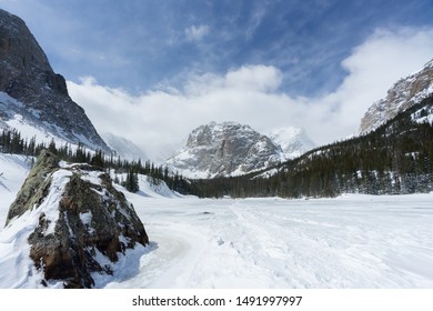 Rocky Mountain National Park Mills Lake Snowy Winter Landscape 