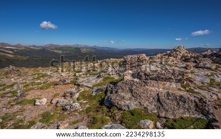 Rocky Mountain Views on the Alpine Trail Ridge, Rocky Mountain National Park, Colorado