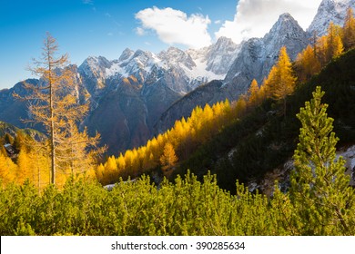 Rocky Mountains In Triglav National Park, Slovenia 