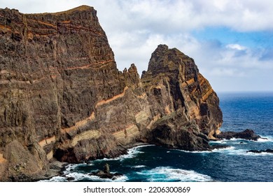 Rocky ocean coast landscape of Madeira