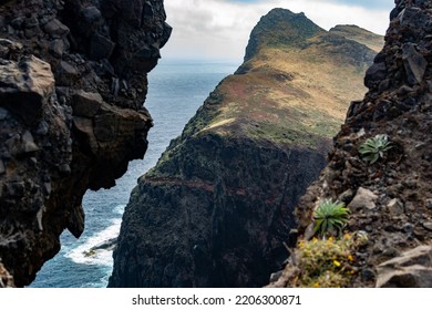 Rocky Ocean Coast Landscape Of Madeira