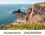Rocky outcrop in the Atlantic Ocean at Cape Split, Nova Scotia