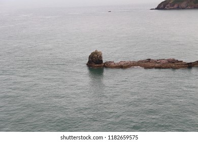 Rocky Outcrop In The English Channel