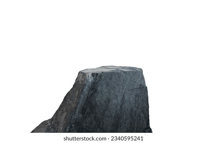 Rocky podium isolated on white background