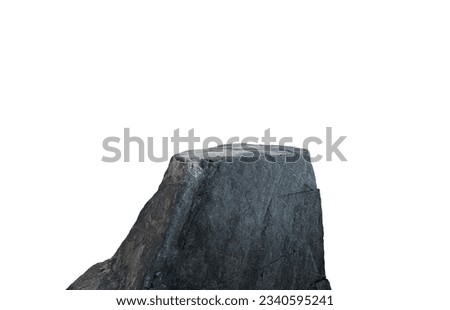 Rocky podium isolated on white background
