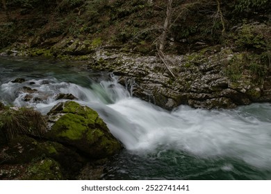 Rocky river bed in the mountains of Slovienia - Powered by Shutterstock