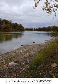 Rocky Riverbank Of The Assiniboine River