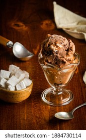 Rocky Road Ice Cream In A Glass