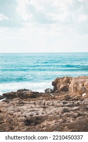 Rocky Sea Shore Coast, Blue Water, Empty Beach, Relax, Exotic Tropical Vacation, Aesthetic, Sea Cliffs, Ocean 