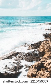 Rocky Sea Shore Coast, Blue Water, Empty Beach, Relax, Exotic Tropical Vacation, Aesthetic, Sea Cliffs, Ocean 