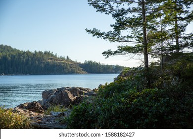 Rocky Seas Shore On Cortes Island, British Columbia