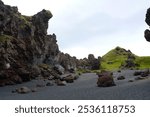 Rocky Seaside cliffs in iceland