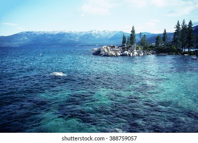 Rocky Shore Of  Lake Tahoe