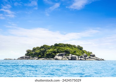 The rocky shore of the Similan Islands in Thailand - most famous islands with paradise views and snorkeling and diving spots  - Powered by Shutterstock