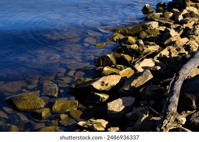 Rocky shoreline with clear water - Powered by Shutterstock